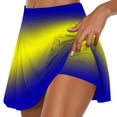 thumbnail image 1 of Yoga Shorts For Women Women's Summer Pleated Tennis Skirts Athletic Stretchy Short Yoga Fake Two Piece Trouser Skirt Shorts Womens Shorts For Summer, 1 of 5