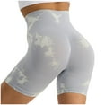 thumbnail image 1 of Yoga Shorts Leggings for Women Tummy Control Elastic High-Waisted Seamless No See-Through Yoga Short Pants Workout Running Leggings Gray S, 1 of 2