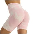 thumbnail image 1 of Yoga Shorts Leggings for Women Tummy Control Elastic High-Waisted Seamless No See-Through Yoga Short Pants Workout Running Leggings Pink S, 1 of 2