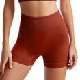 thumbnail image 1 of Yoga Shorts Women's High Waisted Fitness Workout Running Yoga Gym Short Pants Gym Shorts Women Brown M, 1 of 4