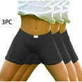 thumbnail image 1 of Yoga Shorts for Girls 3 Pack 3-14 Years Elastic High Waisted Boyshorts Toddlers Teens Solid Stretchy Slim-Fit Multipack Basic Short, 1 of 5