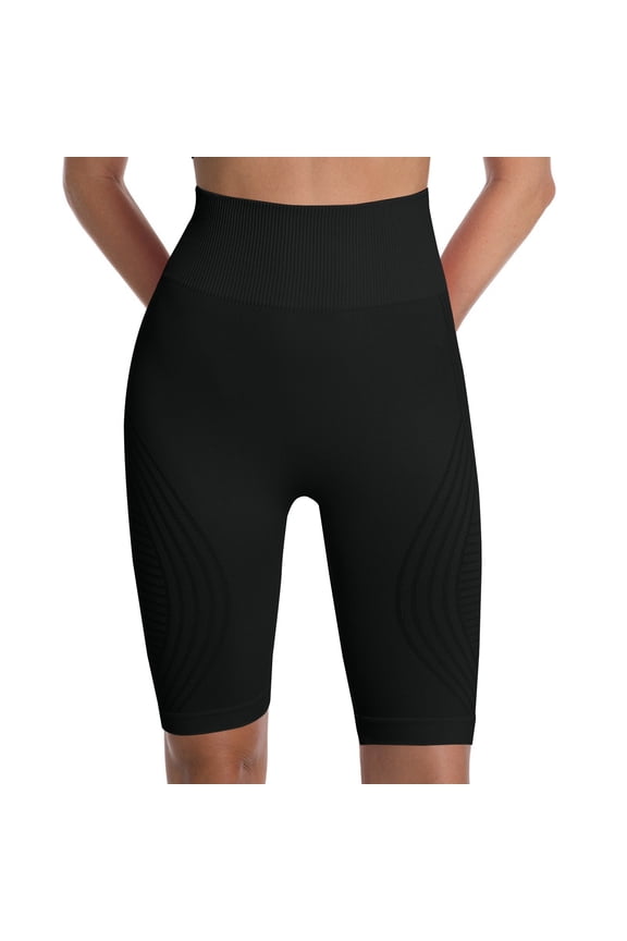 Yoga Shorts for Women High Waisted Hip Lifting Fitness Pants With Textured Compression And Tight Fit Peach Hip Athletic Women Shorts Black XXXL