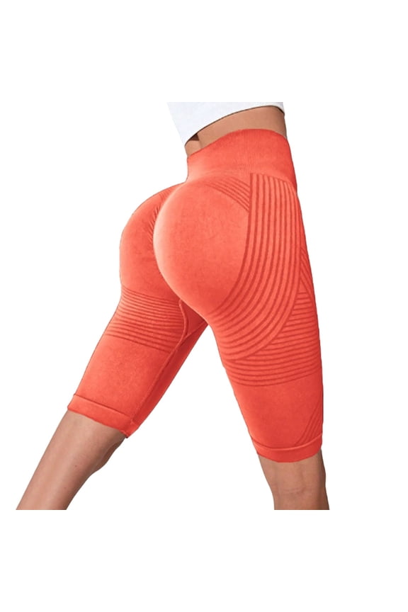 Yoga Shorts for Women Hip Lifting Fitness Pants With Textured Compression And Tight Fit High Waisted Peach Hip Running Workout Shorts