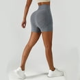 thumbnail image 1 of Yoga Shorts for Women Lightweight High Waist Lifting Stretchy Slim Fit Solid Print Gym Shorts for Athletic Wear Grey L, 1 of 4