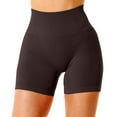 thumbnail image 1 of Yoga Shorts for Women Solid Color Lifting Short Pants High Waisted Seamless Sports Gym Booty Shorts, 1 of 5