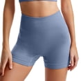 thumbnail image 1 of Yoga Shorts for Women Women's High Waisted Fitness Workout Running Yoga Gym Short Pants Women Shorts Light Blue M, 1 of 4