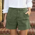 thumbnail image 1 of Yoga Shorts for Women, Xunlbb Women Solid Summer Casual Pleated High Waistband Pocket Shorts, 1 of 8