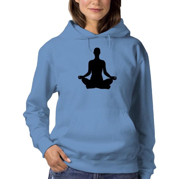 Yoga Silhouette      Hoodie Women -Image by Shutterstock, Female 3X-Large