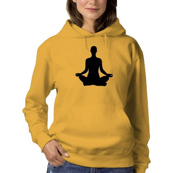 Yoga Silhouette Hoodie Women -Image by Shutterstock, Female x-Large