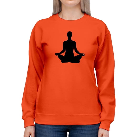 Yoga Silhouette      Sweatshirt Women -Image by Shutterstock, Female 5X-Large