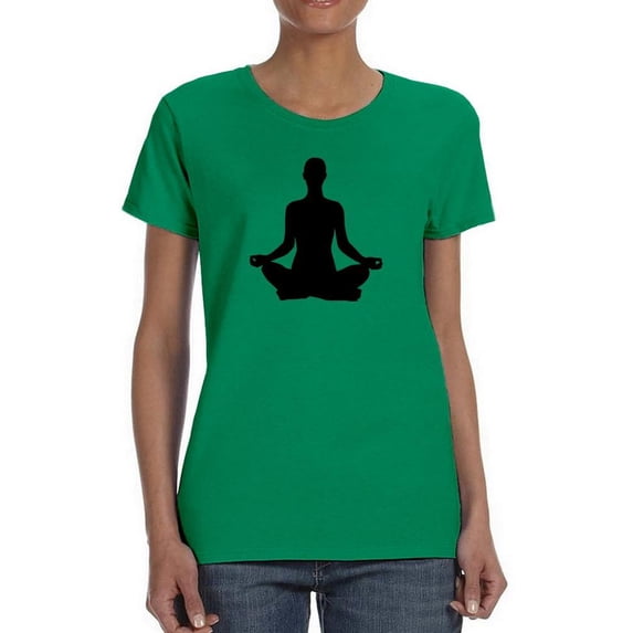 Yoga Silhouette T-Shirt Women -Image by Shutterstock, Female 4X-Large