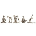 thumbnail image 1 of Yoga Skeleton Spooky White 2 inch Resin Stone Halloween Figurines Set of 5, 1 of 1