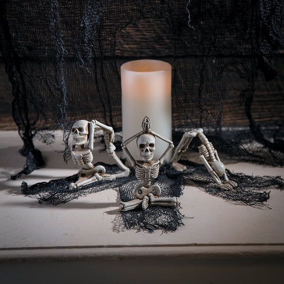 Yoga Skeletons, Home Decor, 3 Pieces