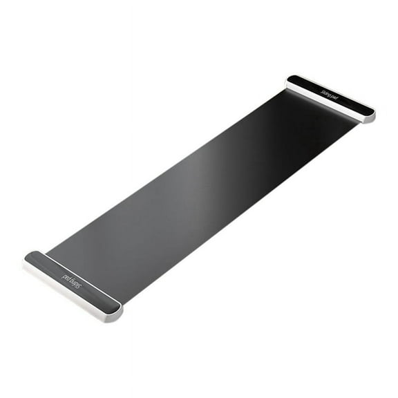 Yoga Sliding Mat Indoor Sport Speed Skating Training Board Ice Hockey Roller Leg Exercise 200cm Black