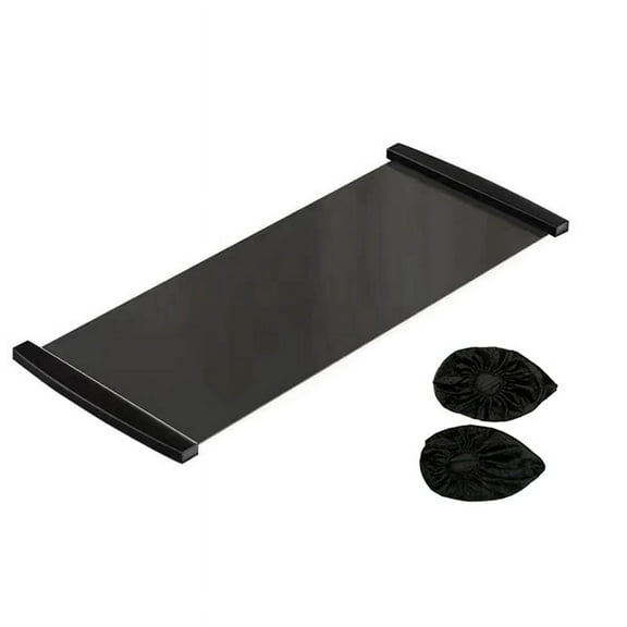 Yoga Sliding Mat Sports Fitness Glide Plate Core Exercise Running Skating Leg Training Board Gym Equipment Black 140cm