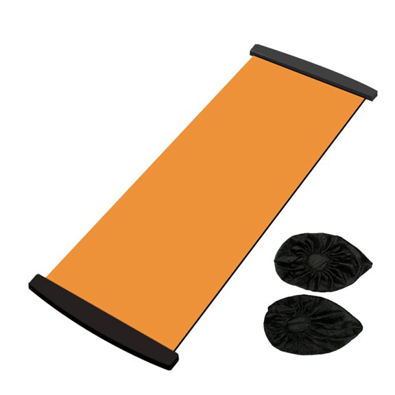 Yoga Sliding Mat Sports Fitness Glide Plate Core Exercise Running Skating Leg Training Board Gym Equipment Orange 200cm