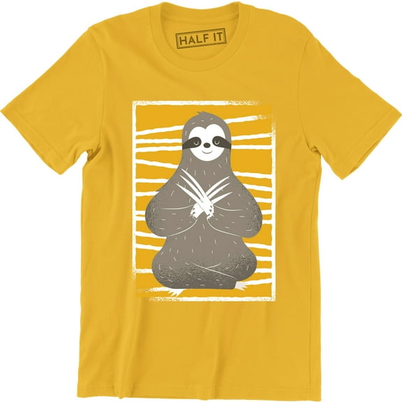 Yoga Sloth Gift Yoga Lovers Mindfulness Funny Fitness Men's T-Shirt