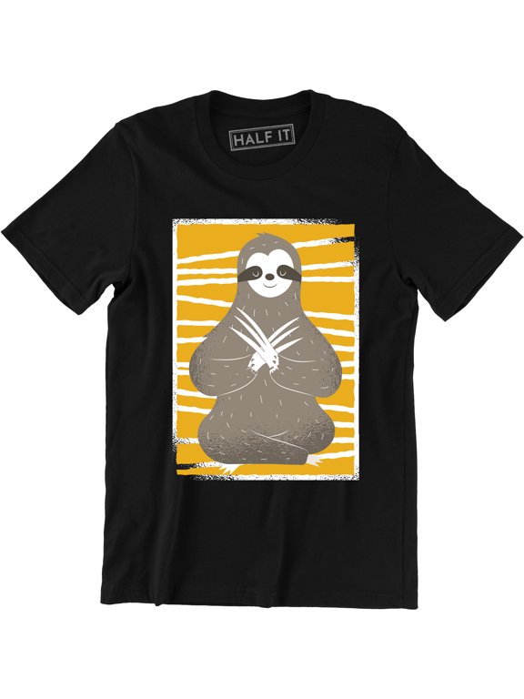 Yoga Sloth Gift Yoga Lovers Mindfulness Funny Fitness Men's T-Shirt