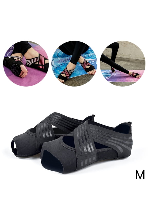 Yoga Socks Women Five Toes Finger Pilates Shoes Fitness Cross Straps Indoor Slip Resistant Yoga Socks