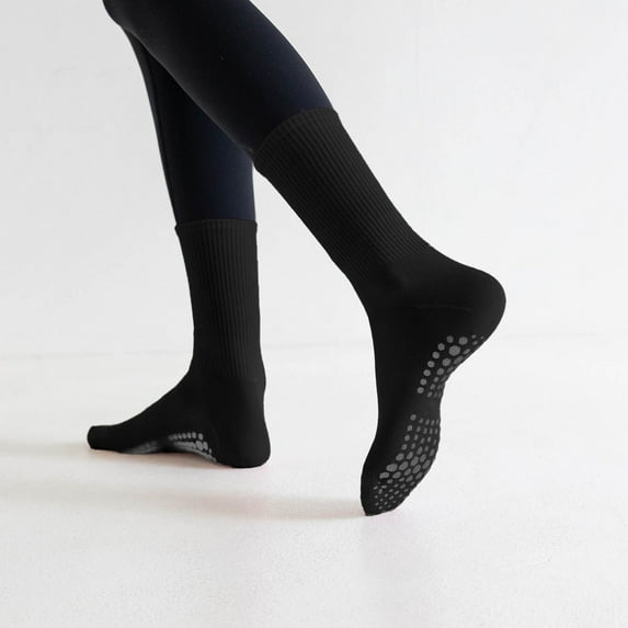 Yoga Socks Women's Solid Color Mid Tube Socks Silicone Indoor Fitness Sports Socks Floor Socks Socks for Running Women Womens Socks Large Knee High Socks Yoga Socks with Grips for Women Casual Socks