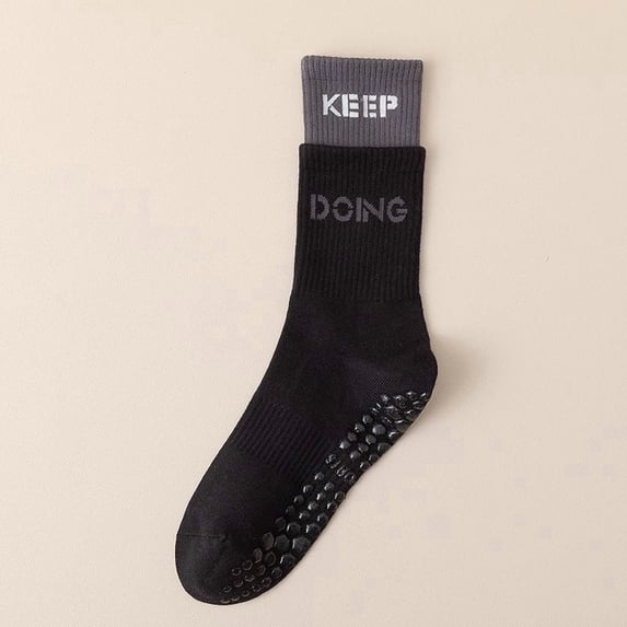 Yoga Socks for Women, Non-Slip Professional Mid-Calf Pilates Socks, Indoor Floor Socks, All-Season Yoga Socks