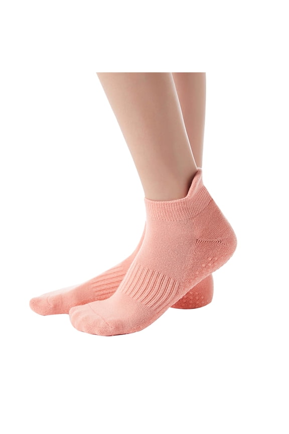 Yoga Socks for Women Non-Slip w/ Grips, Ideal for Pilates, Pure Barre, Maternity, Barefoot workout, Dance-Pink