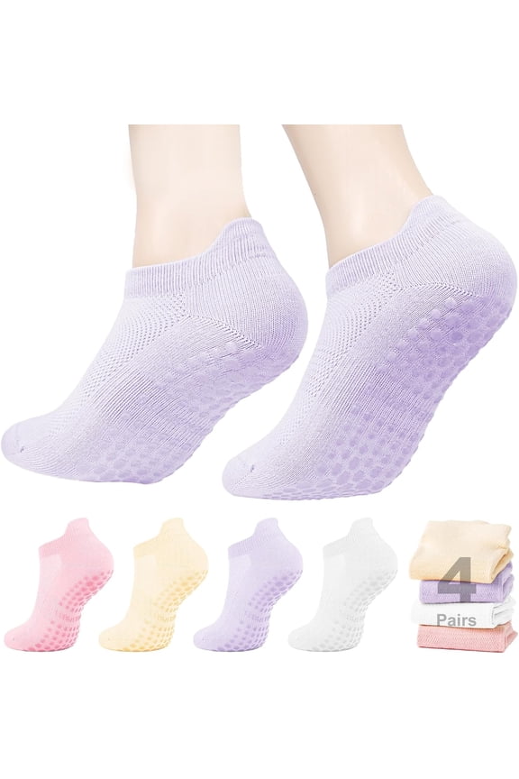 Yoga Socks with Grips for Women Non Slip Pilates Sock Grip Socks Hospital Barre Ballet Dance Workout, Pregnant