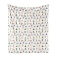 thumbnail image 1 of Yoga Soft Flannel Fleece Throw Blanket, Cartoon Style People Doing Yoga in Various Poses Colorful Characters Illustration, Cozy Plush for Indoor and Outdoor Use, 60" x 80", Multicolor, by Ambesonne, 1 of 6