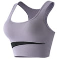thumbnail image 1 of Yoga Sport Traceless Push Up Shockproof Nylon Yoga Bras Sport Top Vest Tops Sport Bras PURPLE XL, 1 of 8