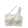 thumbnail image 1 of Yoga Sports Bras for Women Seamless Bra Feature V-Neck Full-Figure Bra Style W-432 Hook and Eye Closure Soft Bra White One Size, 1 of 3