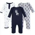 thumbnail image 1 of Yoga Sprout Baby Boy Cotton Coveralls 3pk, Spaceship, 18-24 Months, 1 of 1