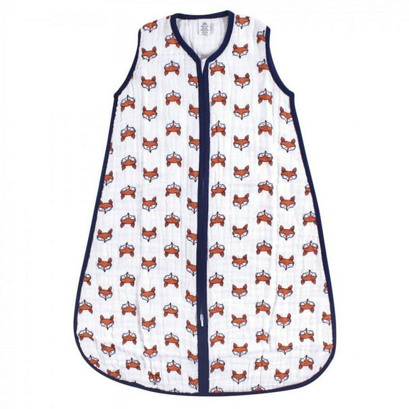 Yoga Sprout Baby Boy Sleeveless Muslin Cotton Sleeping Bag, Sack, Blanket, Clever Fox, 18-24 Months