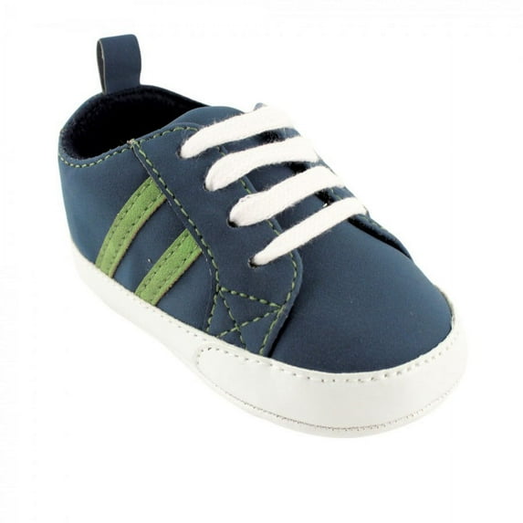Yoga Sprout Baby Boy Sneakers, Navy Green, 12-18 Months
