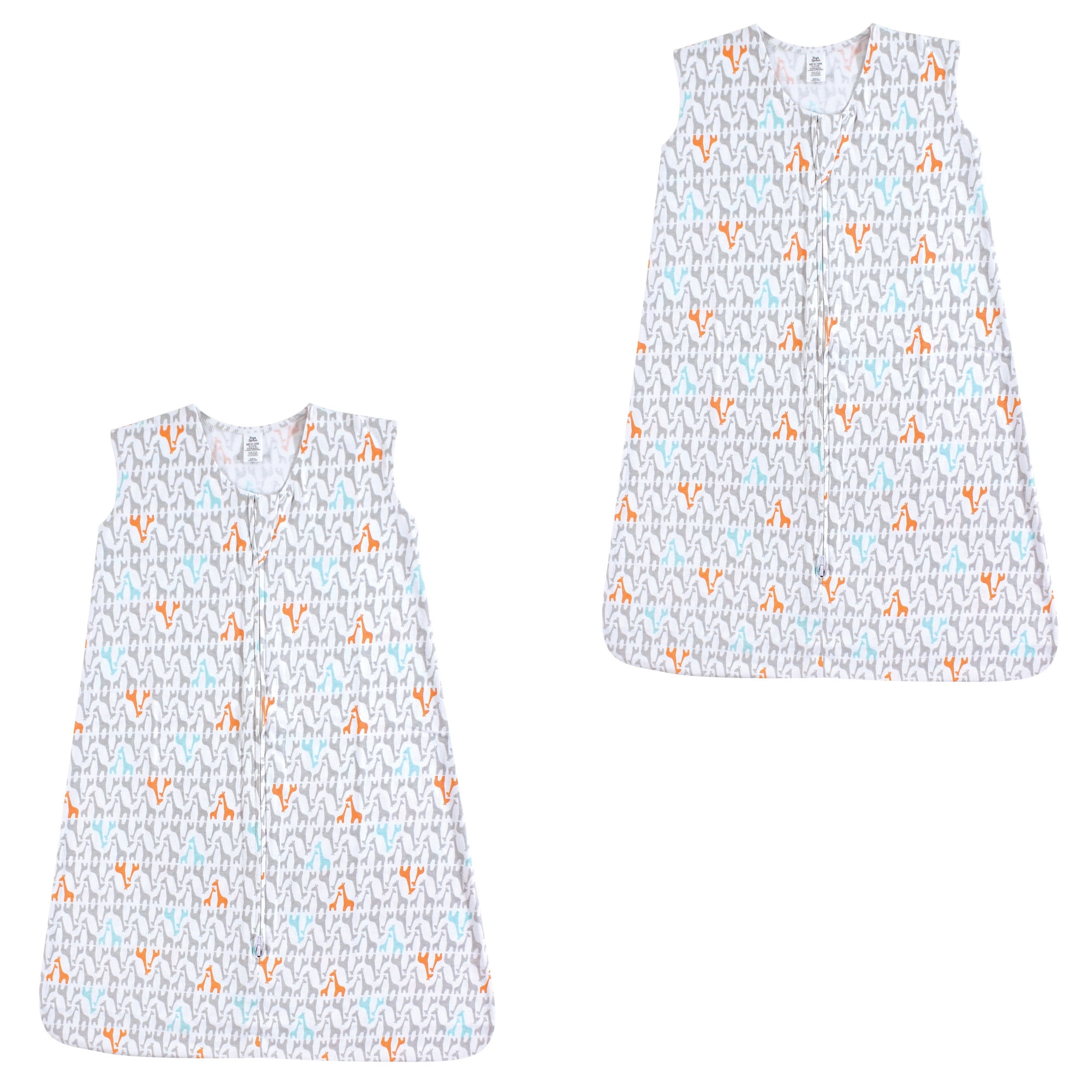 Yoga Sprout Baby Boy and Girl Jersey Cotton Sleeping Bag 2 Pack, Giraffes, 6-12 Months