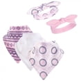thumbnail image 1 of Yoga Sprout Baby Girl Cotton Bandana Bibs and Headbands 5pk, Ornamental, One Size, 1 of 2