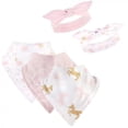 thumbnail image 1 of Yoga Sprout Baby Girl Cotton Bandana Bibs and Headbands 5pk, Unicorn, One Size, 1 of 2