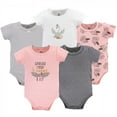 thumbnail image 1 of Yoga Sprout Baby Girl Cotton Bodysuits 5pk, Spread Your Wings, 3-6 Months, 1 of 1