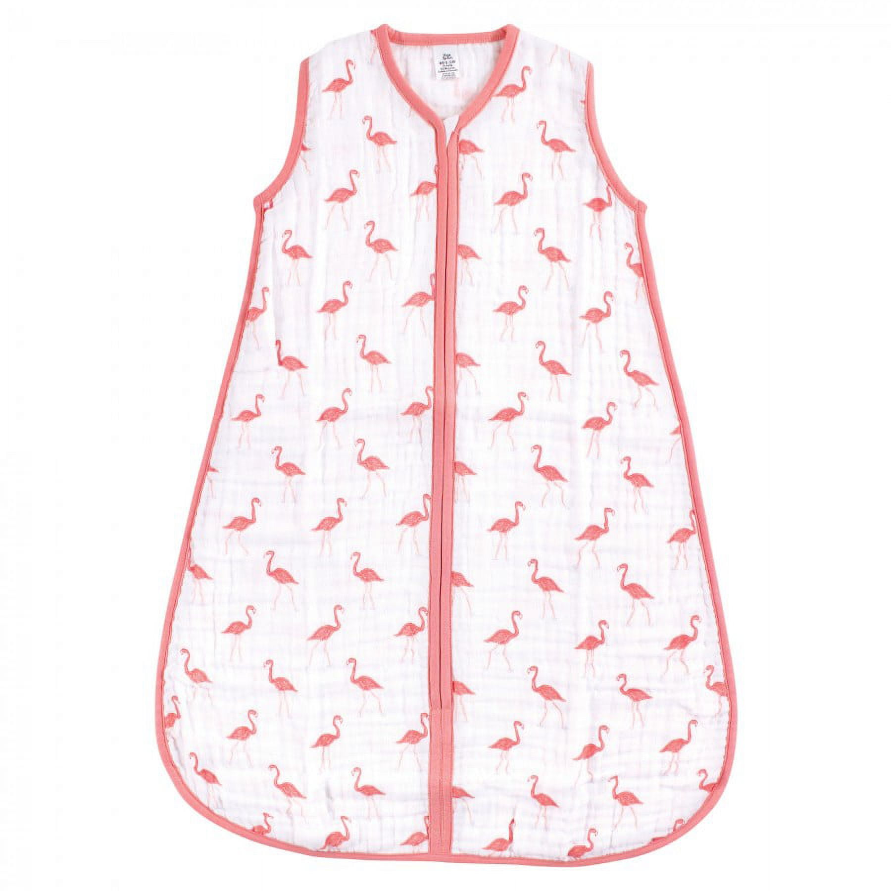 Yoga Sprout Baby Girl Sleeveless Muslin Cotton Sleeping Bag, Sack, Blanket, Flamingo, 6-12 Months