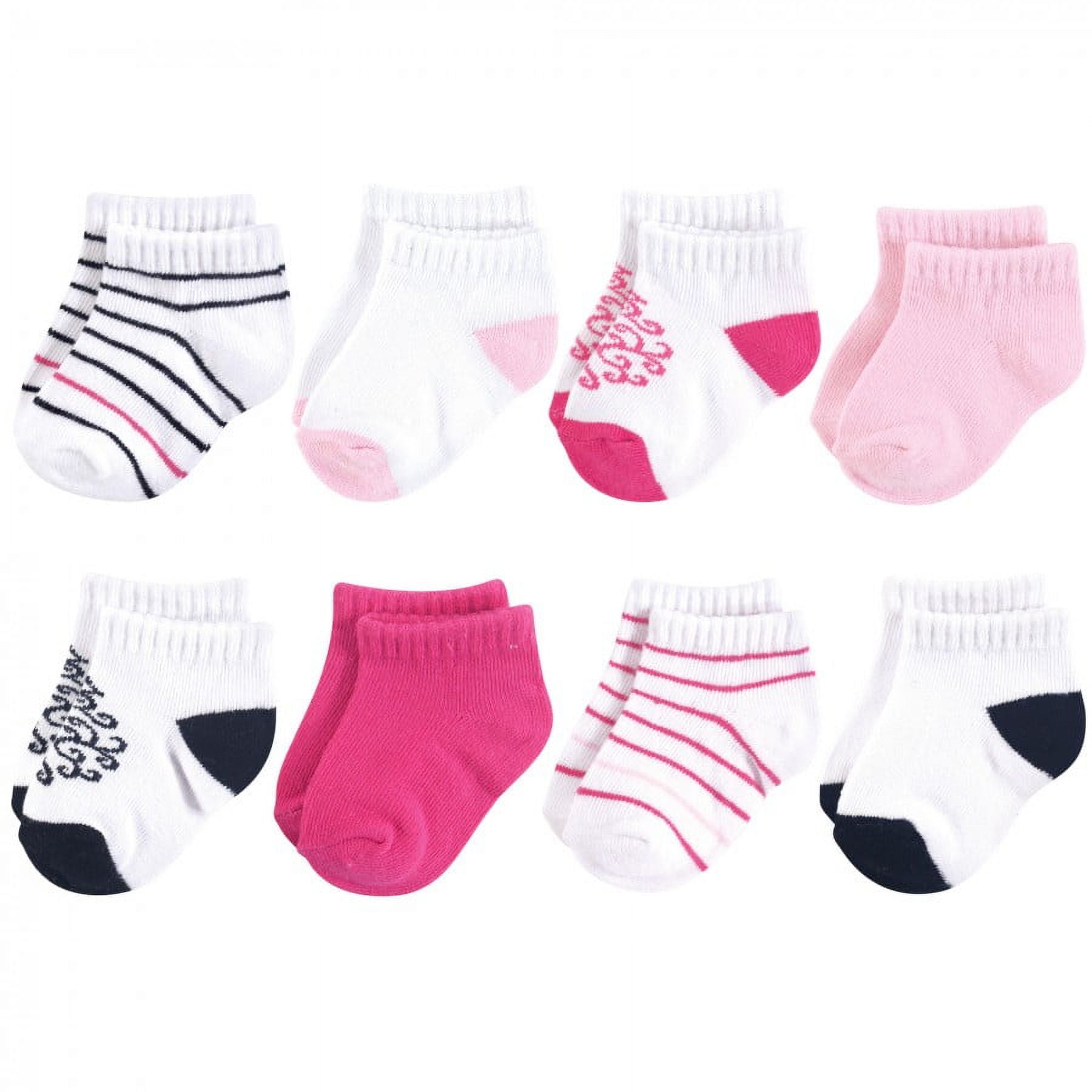 Yoga Sprout Baby Girl Socks, Damask, 0-6 Months 