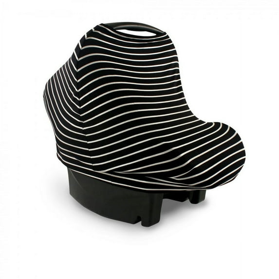 Yoga Sprout Baby Unisex Multi-use Car Seat Canopy, Black Stripe, One Size