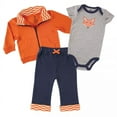 thumbnail image 1 of Yoga Sprout Baby and Toddler Boy Cotton Hoodie, Bodysuit or Tee Top, and Pant, Fox Baby, 0-3 Months, 1 of 4
