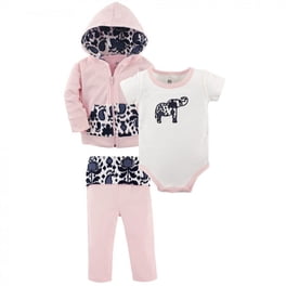 Yoga Sprout Baby and Toddler Girl Cotton Hoodie Bodysuit or Tee Top and Pant Lotus Baby 6 9 Months Walmart