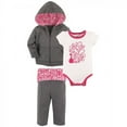 thumbnail image 1 of Yoga Sprout Baby and Toddler Girl Cotton Hoodie, Bodysuit or Tee Top, and Pant, Peacock Baby, 0-3 Months, 1 of 3