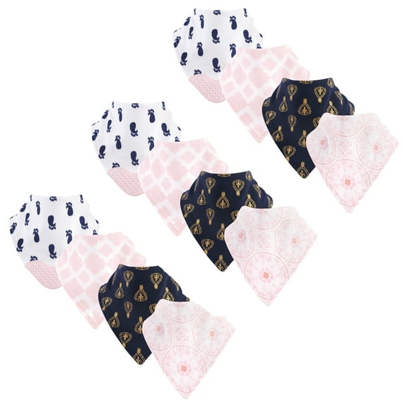 Yoga Sprout Unisex Baby Cotton Bandana Bibs, Moroccan 12-Pack, One Size