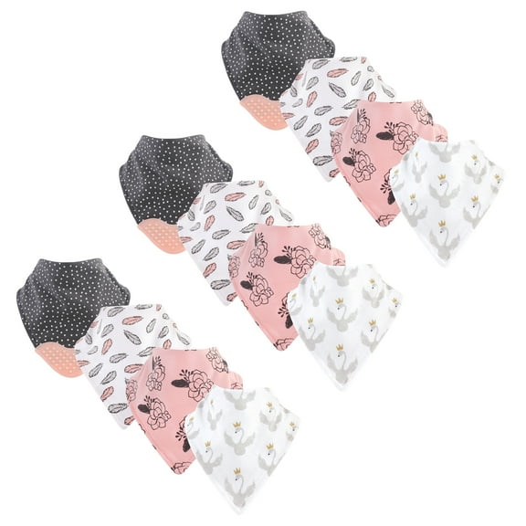 Yoga Sprout Unisex Baby Cotton Bandana Bibs, Wings 12-Pack, One Size