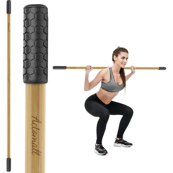 Yoga Stick for Home and Gym, Bamboo Yoga Exercise Stick for Full Range of Motion Including Stretching, Exercise, Physical Therapy and More, Perfect Posture Stick, Stretch Stick
