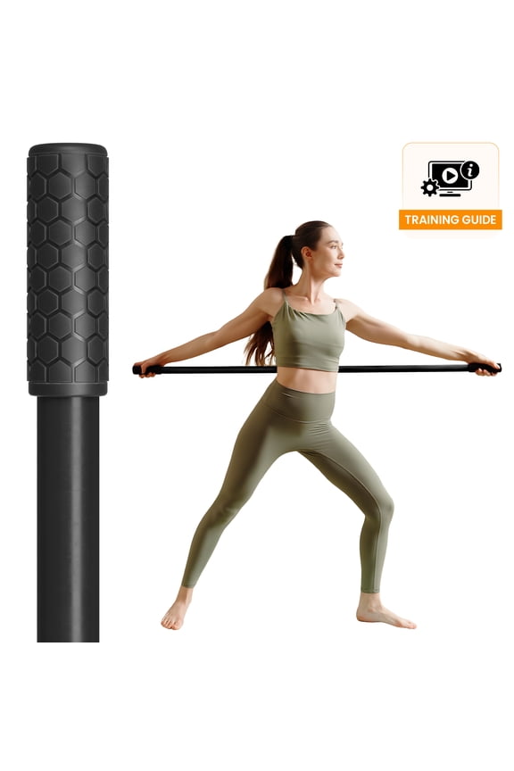 Yoga Stick Made from Natural Bamboo for Posture Correction  Lightweight & Sturdy Stretch Stick with Non-Slip Ends, Alignment Trainer for Home Gym, Relieves Back Pain
