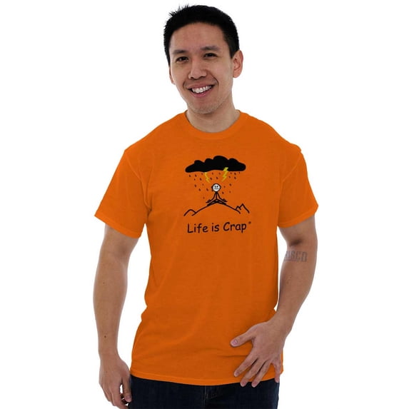 Yoga Storm Mountain Meditation Men's Graphic T Shirt Tees Brisco Brands S