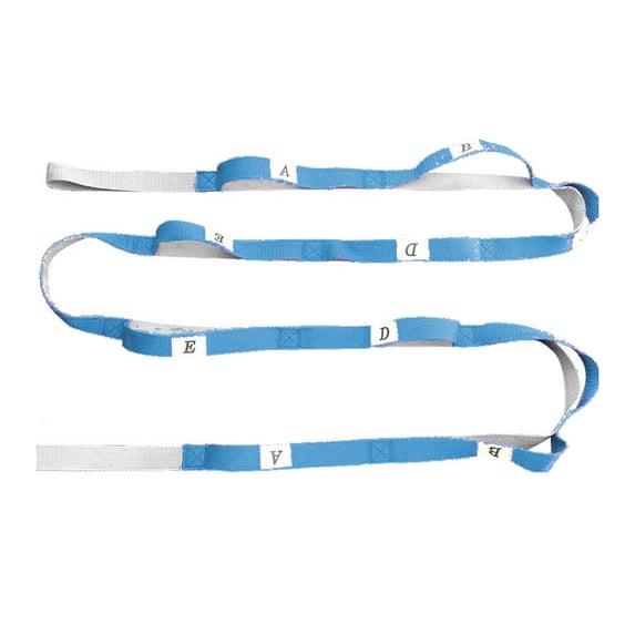 Yoga Strap Stretching Strap -Non-Elastic Stretch Strap, For Rehabilitation, Pilates, Dance - blue