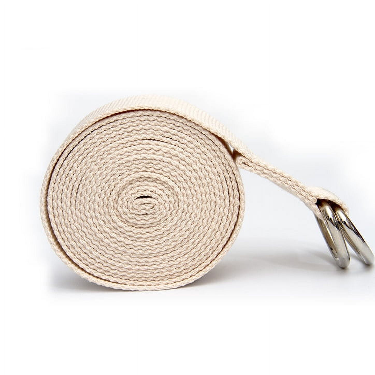 Metal D Ring Pilates Flexibility Strap PATIKIL Yoga Strap For Stretching - 8ft Cotton Yoga Belt With Metal D-Ring Buckle Cotton Stretching Belt Yoga Straps For Stretching